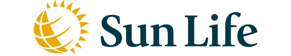 Stylized yellow sun with rays on the left and 