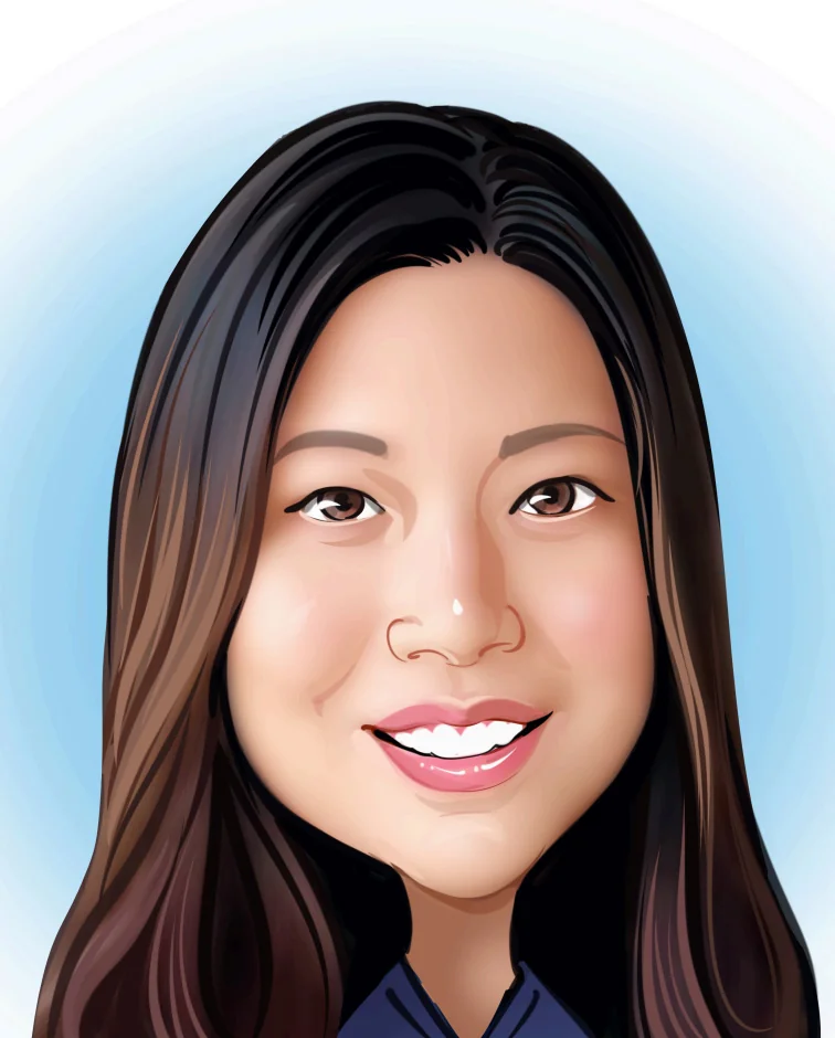 Dr. Gina Bae Cartoon Character Portrait