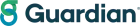 Logo of 'Guardian' featuring a stylized 'G' formed by interlocking green and blue shapes, followed by the word 'Guardian' in bold, dark blue letters with a registered trademark symbol.