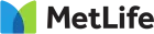 It’s the MetLife logo, featuring a stylized 'M' in blue and green with 'MetLife' written in bold black letters to the right.